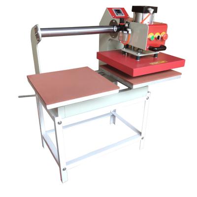 China Home use hot sale 40x50 twin station t-shirt heat press penumatic digital printing machine with down-slide style for sale