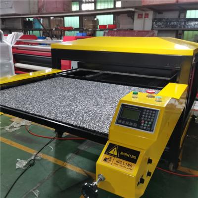 China Full Automatic Print Shops J Two Station Sublimation Fabric Printing Hydraulic Heat Press Machine 100x120 for sale