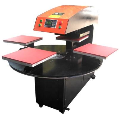 China Garment Shops Factory Stations 4 Automatic Four Plates Heat Press Machine Used For Printing T Shirt for sale