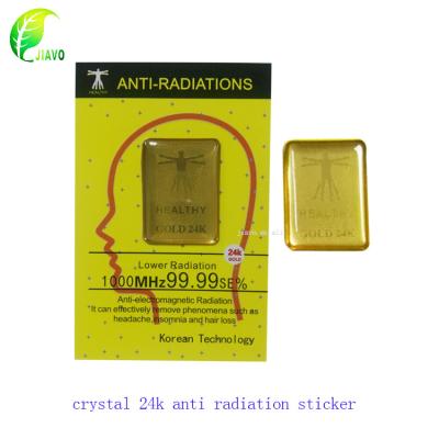 China 24k Anti Radiation Radiation Proof Crystal Sticker For Mobile Phone for sale