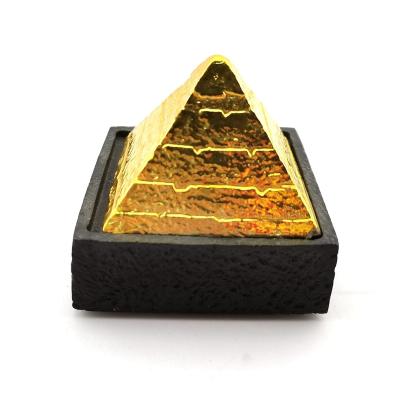 China China high quality natural gold feng shui pyramid for sale