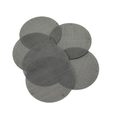 China 304 316 Stainless Steel Acid Alkali and Chlorine Solution Filter Disc Tied / Spot Welded Round Edge Filter Disc for sale