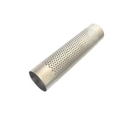 China Round And Customized Shape Mild Steel Corrosion Resistant Perforated Tube For Muffler Systems for sale