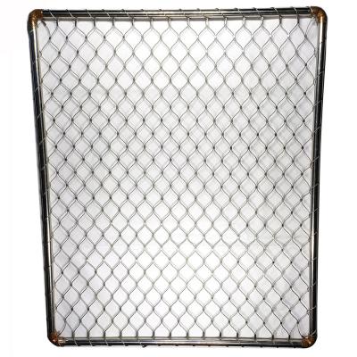 China Flexible Plain Weave Fencing Stainless Steel Wire Rope Fence Zoo Mesh for sale