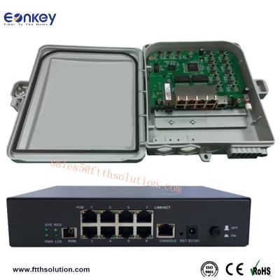 China Outdoor FTTH FTTB FTTX Network Eonkey PCB FTTH 12 Ports FDB Distribution Box with 8 poe Port Switch for sale