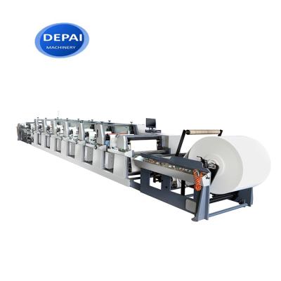 China Avaible Kraft Paper Cardboard Horizontal Automatic Jumbo Roll Up Flexo Printers Flexographic Printing Machine for sale