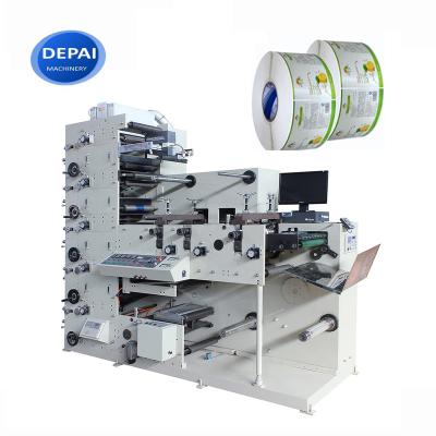 China Factory 6 color mini flexo printing press flexographic machine for adhesive label aluminum foil plastic sheet for sale