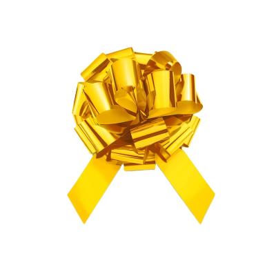 China Wholesale High Quality Soft PP Gift Wrapping Yellow Celebrate Big Door Bows Car Pull Bow for sale