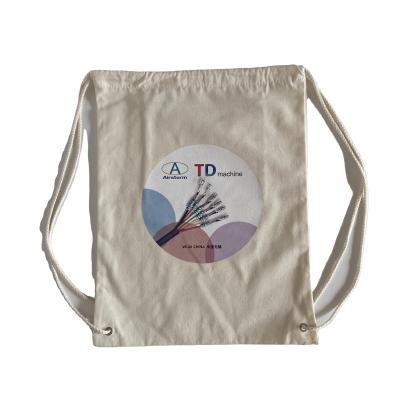 China Recyclable Customized Washable Canvas Drawstring Bag Cotton Bag for sale