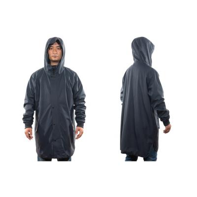 China Promotional Waterproof Black Color Rain Coat Windproof Waterproof Raincoat for sale