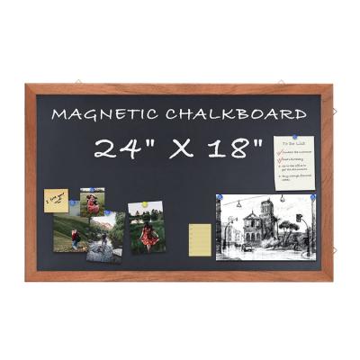 China Blackboard. The advertisement. Home Decor Best Selling Natural Solid Wood Frame Wall Mounted Universal Magnetic Blackboard for sale