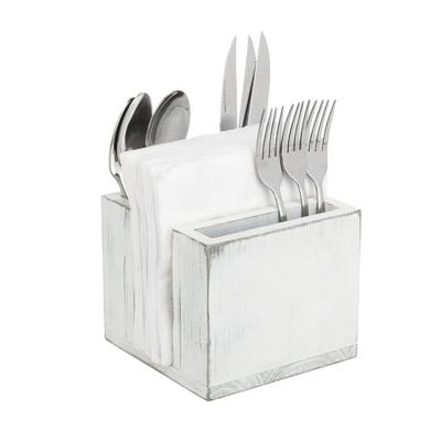 China Factory Direct Wholesale 3 Grid Table Top Tableware Cutlery Box Kitchen Napkin Distributor Minimalist for sale