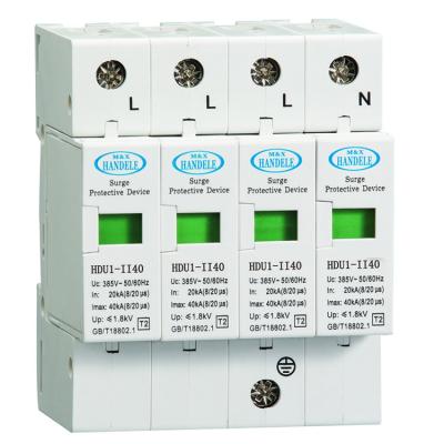 China SPD 4 Phase 20ka-40ka Surge Arresters Surge Protector Device 385V HDU for sale