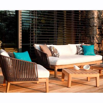 China Nordic simple high-grade massage art teak wood rattan sofa set designs for sale