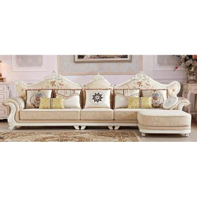 China Super Comfortable L Shaped Leather And Fabric Europe Style U Shape Sofa Set for sale