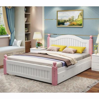 China Eco - Friendly European Minimalist Solid Wood Princess Crib Furniture for sale