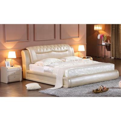 China Comfortable Luxury Royal Leather Bed Room Furniture Bedroom for sale