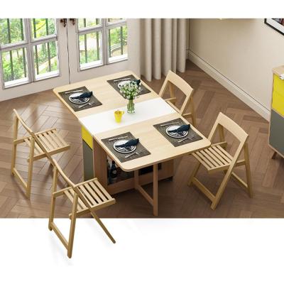 China Simple folding cheap solid wood foldable table and chair creative design for sale