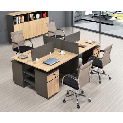 China Strong Wearability Staff Office Combination Panel Table And Single Chair Office Furniture for sale