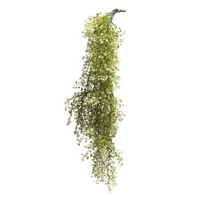 China Seem Natural Artificial Wall Vine Green Ivy Silk Fake Flowers Plastic Leaf Stain Green Leaf Rattan for sale