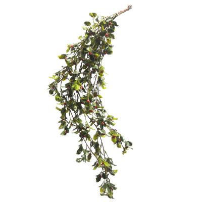 China Natural Hot Sale Look Big Artificial Leaf Branch Artificial Hanging Rattan Branch For Wedding Decoration for sale