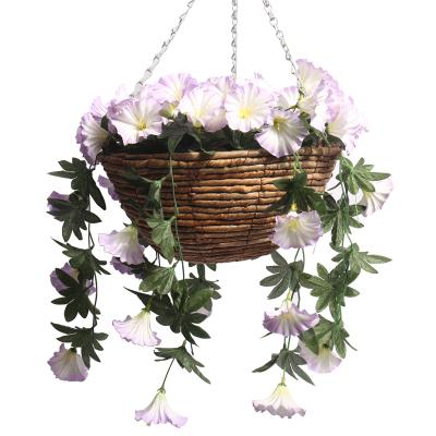 China Wholesale hot natural cheap popuar energy saving basket simulation artificial hanging plant touch with LED lights with high quality for sale