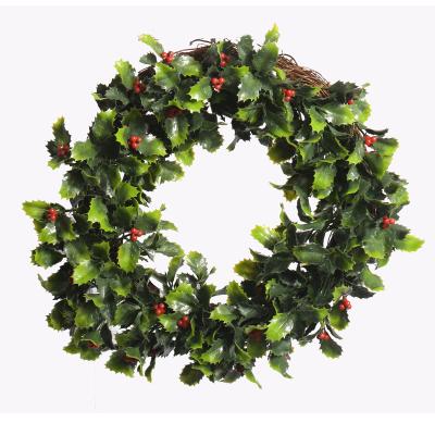 China Wholesale Plastic Green Greenery Door Garland Artificial Preserved Boxwood Leaf Leaves Garlands For Home Decor for sale