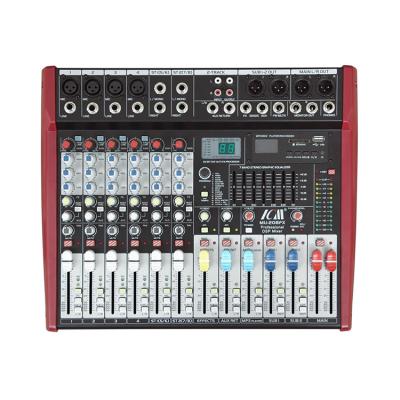 China High Quality Sound 8 Channel Audio Digital Professional Analog Mixer MU-208FX for sale