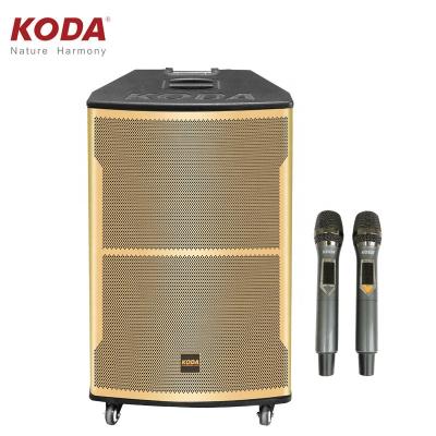 China Golden Color 18inch Big Power Woofer 1000W Wireless Trolley Speaker Active Speakers for sale