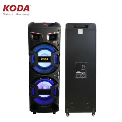 China Famous HOME THEATER China Brand Make Trolley Large Wooden Outdoor Karaoke DJ Sound System Speaker With Led Light for sale