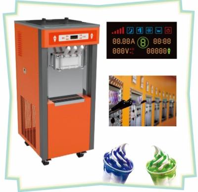 Chine Machines colorées de yogourt glacé d'affichage à LED Avec 3 saveurs, alimentation de Garvity à vendre