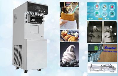 China Stainless Steel Ice Cream Making Machine 3 Flavors with Standby System for sale