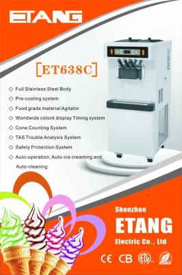 China Free Standing Twin Twist Flavor Soft Serve Ice Cream Machines for sale