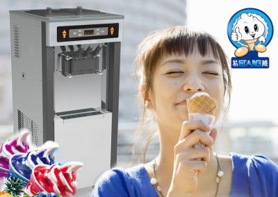 China Colorful Display soft serve Ice Cream Machine , Floor Model Gravity Feed for sale