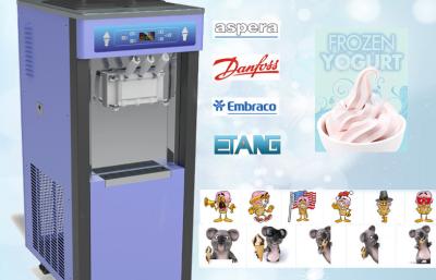 China Pre-Cooling System Soft Serve Ice Cream Machines , Auto Cleaning System for sale