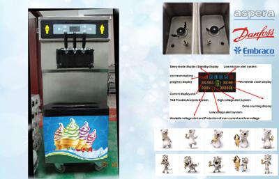 中国 3 台の味の同じようなテイラーの柔らかいサーブのアイス クリーム機械、床の立場 販売のため