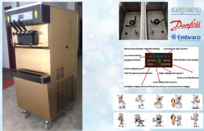 China Single Flavour Automatic Frozen Yogurt Machines With 68L/H Capacity , 2P Horse Power for sale