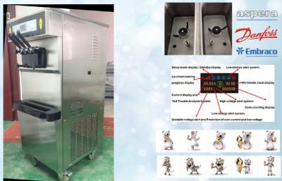 China Self Service Ice Cream Making Machine, Keep Mixture Fresh Overnight for sale