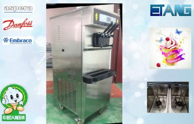 China 3 Phase High Output Soft Serve Frozen Ice Cream Machine , 50 Liters / Hour 3 Flavors for sale