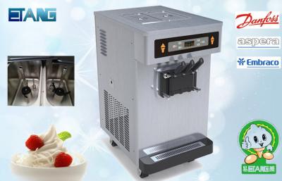 China Counter Soft Serve Ice Cream Maker 2 And Twist Flavor With Agitator for sale