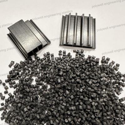 China Customized Black Polyamide Nylon 66 Granules PA6 Plastic Material Granules Extrusion Recycling Material for sale