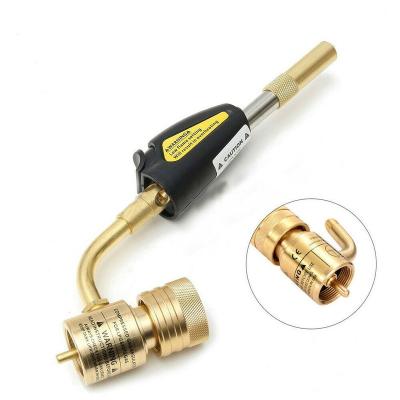 China Heating Equipment Mapp Gas Hand Auto Ignition Hand Torch Strong Welding Propane Pipe Mapp Welding Torch for sale