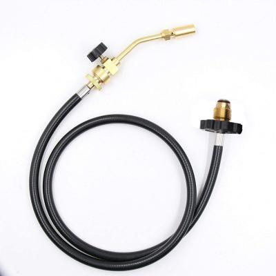 China Steel Nozzle MAPP / Propane Brass Cylinder Turbo Torch w/Hose For Welding Welding for sale