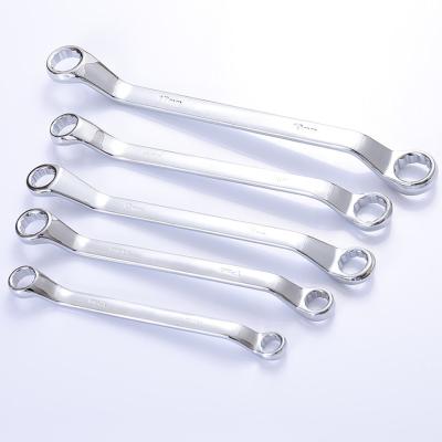 China Offset Wrench Set DIY Tool Professional Mirror Key Ring Finish Offset Wrench Double Ended for sale