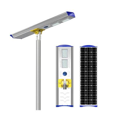 China ROAD 5 Years Warranty 2020 New Super Bright 80w High Quality Design Integrated Solar Street Light With Lithium Battery for sale