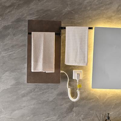 China SNOW PASSIONATE Wall Mounted Mountain Dish Rock Bathroom Factory OEM_ODM Dry Heating White Electric Towel Rack - for sale