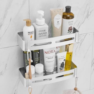 China Bolt Inserting Type Bathroom Space Save No Drilling Organizer Corner Shower Caddy Shelf Bathroom Organizer for sale