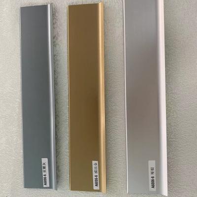 China Aluminum Bathroom Wall Edge Skirting Board Profile Trim for Bathroom Protection Line for sale