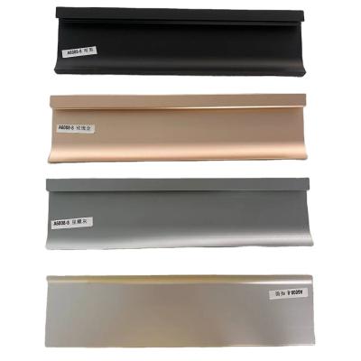 China 80mm Brushed Gold LED Aluminum Profile Skirting Baseboard for Wall and Floor Trim for sale