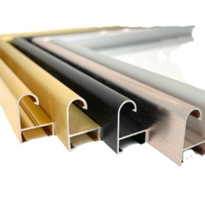 China Brushed Aluminium Frame for Photo and Picture Frames Silver Gold Rose Black Anodizing for sale